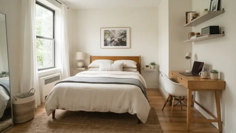 Small Bedroom Layout Ideas With a Queen Bed and Desk
