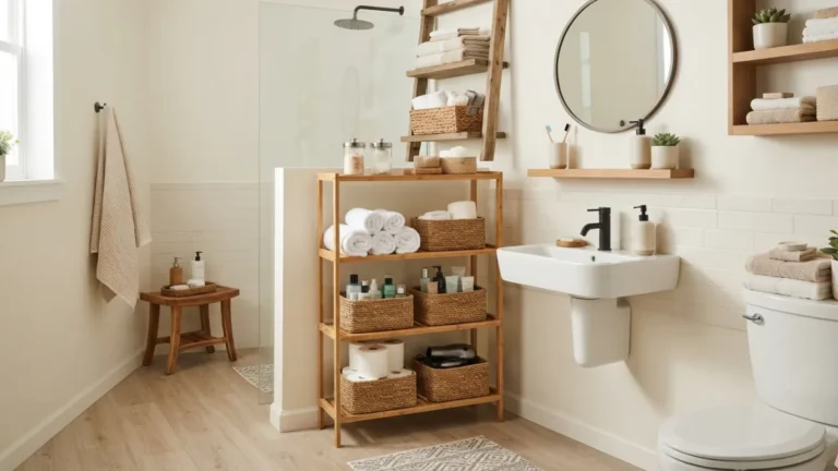 Storage Ideas for Small Bathrooms With No Cabinets