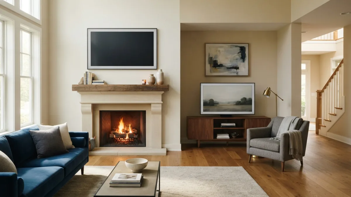 Fireplace and TV Placement Above the Mantle or Somewhere Else?