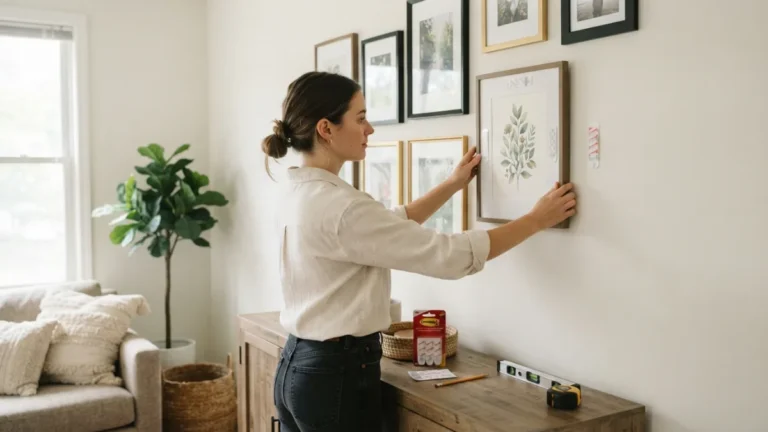 How to Create a Gallery Wall Without Nails or Holes