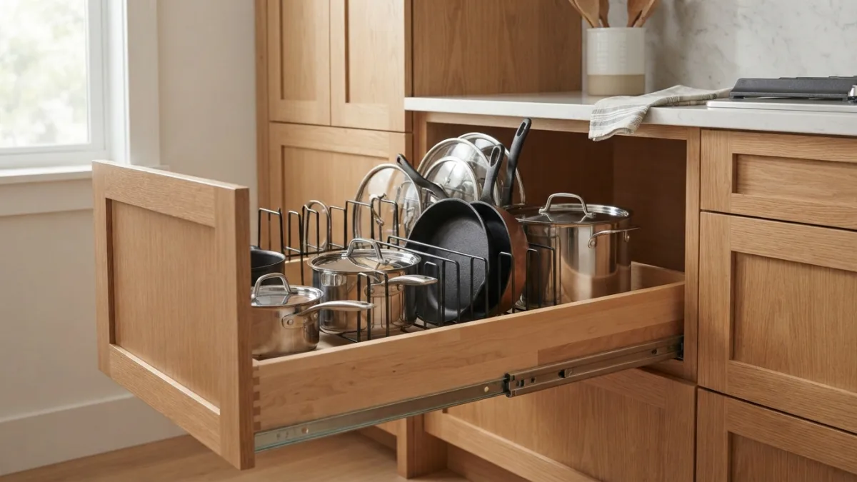 Pots and Pans Storage Ideas for Small Kitchen Cabinets